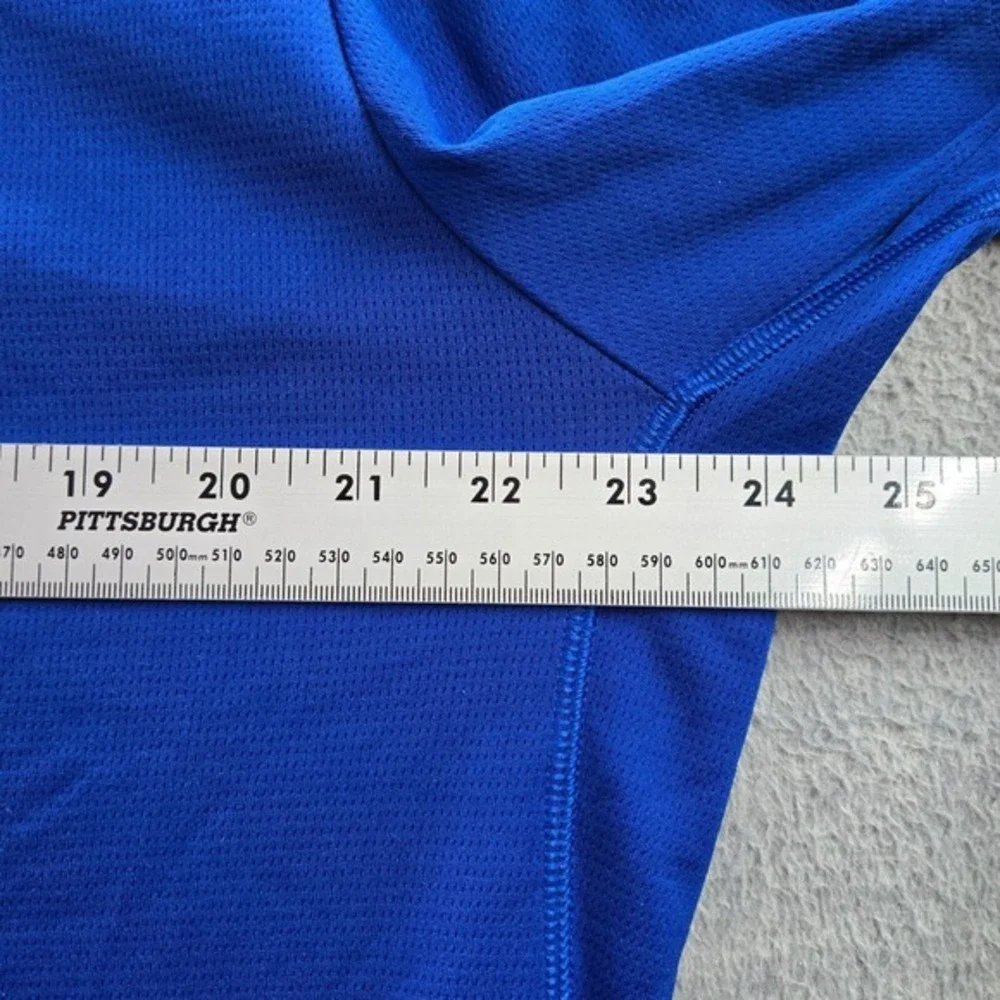 Adidas Men Polo Shirt XL Blue Climalite Performance‎ Logo Short Sleeve